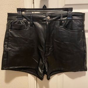 Faux leather shorts size 31